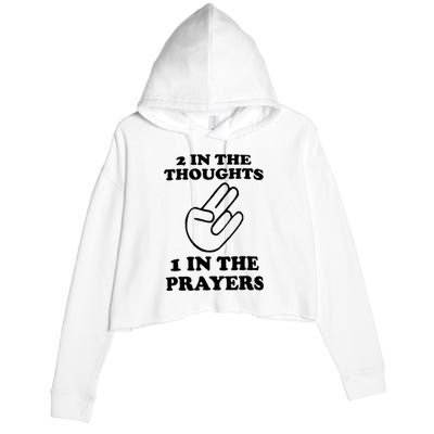 2 In The Thoughts 1 In The Prayers Crop Fleece Hoodie