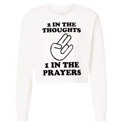 2 In The Thoughts 1 In The Prayers Cropped Pullover Crew