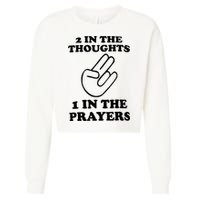 2 In The Thoughts 1 In The Prayers Cropped Pullover Crew