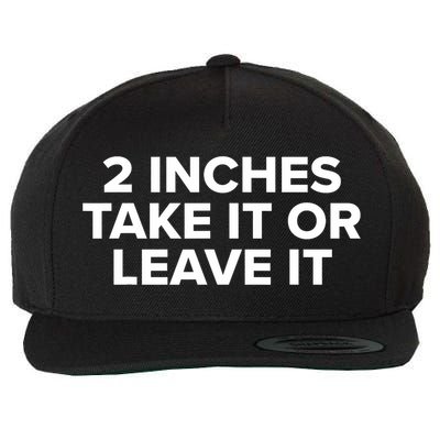 2 Inches Take It Or Leave It Wool Snapback Cap