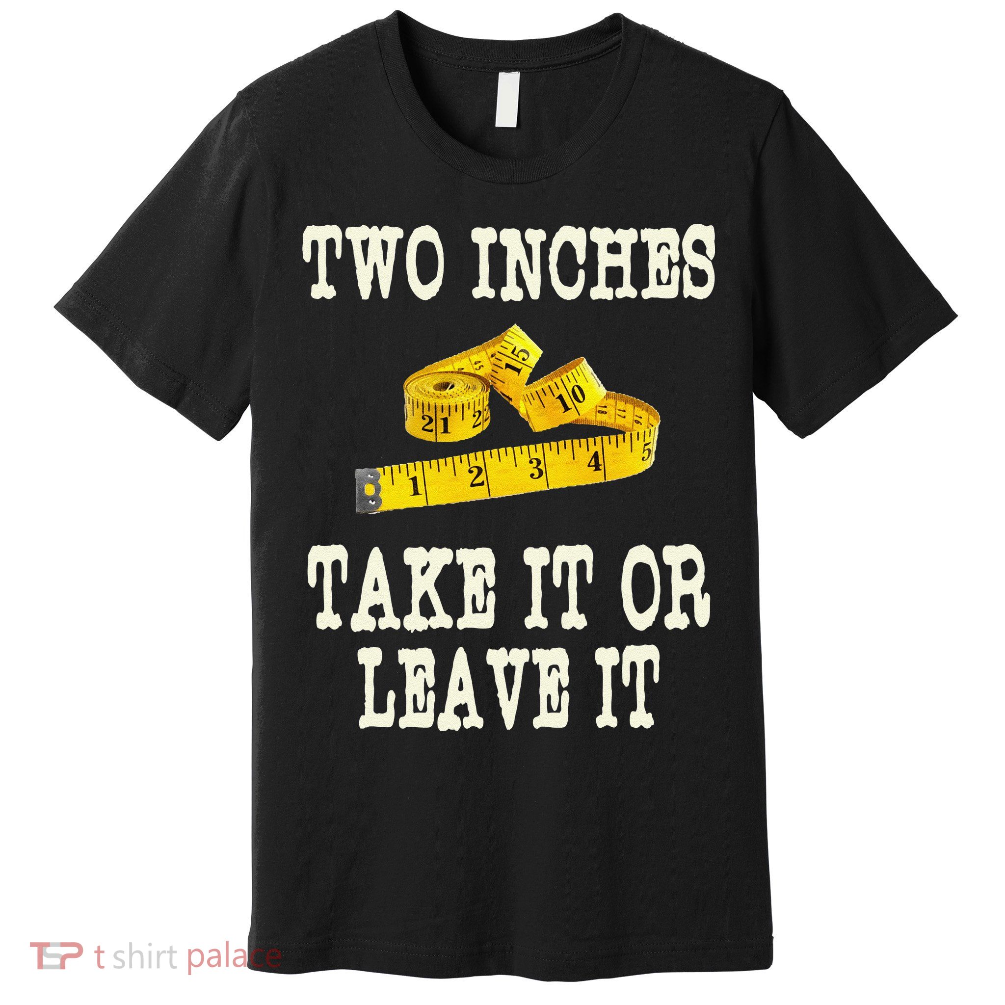 2 Inches Take It Or Leave It Funny Adult Jokes Dark Humor Premium T-Shirt