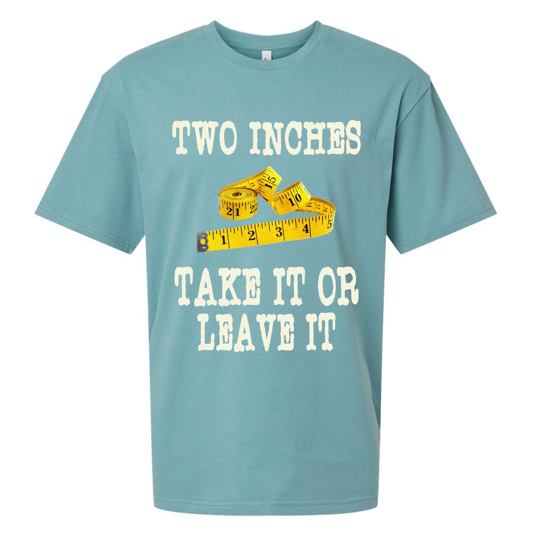 2 Inches Take It Or Leave It Funny Adult Jokes Dark Humor Sueded Cloud Jersey T-Shirt
