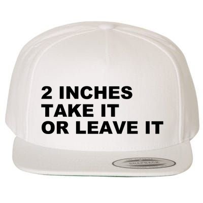 2 Inches Take It Or Leave It Wool Snapback Cap
