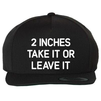 2 Inches Take It Or Leave It Wool Snapback Cap