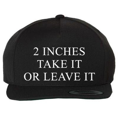 2 Inches Take It Or Leave It Wool Snapback Cap
