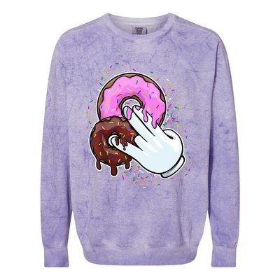 2 In The Pink 1 In The Stink Donut Sex Dirty Humor Christmas Colorblast Crewneck Sweatshirt