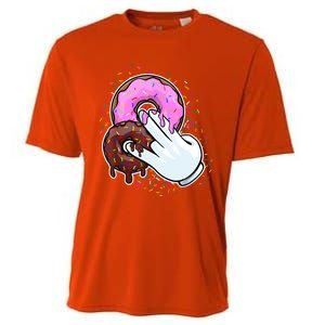 2 In The Pink 1 In The Stink Donut Sex Dirty Humor Christmas Cooling Performance Crew T-Shirt