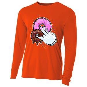 2 In The Pink 1 In The Stink Donut Sex Dirty Humor Christmas Cooling Performance Long Sleeve Crew