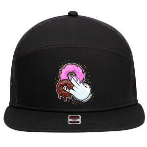 2 In The Pink 1 In The Stink Donut Sex Dirty Humor Christmas 7 Panel Mesh Trucker Snapback Hat