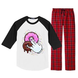 2 In The Pink 1 In The Stink Donut Sex Dirty Humor Christmas Raglan Sleeve Pajama Set