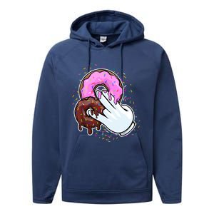 2 In The Pink 1 In The Stink Donut Sex Dirty Humor Christmas Performance Fleece Hoodie