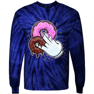 2 In The Pink 1 In The Stink Donut Sex Dirty Humor Christmas Tie-Dye Long Sleeve Shirt