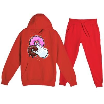 2 In The Pink 1 In The Stink Donut Sex Dirty Humor Christmas Premium Hooded Sweatsuit Set