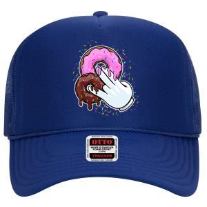 2 In The Pink 1 In The Stink Donut Sex Dirty Humor Christmas High Crown Mesh Back Trucker Hat