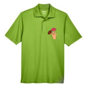 2 In The Pink 1 In The Stink Dirty Humor Donut Men's Origin Performance Pique Polo