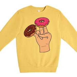 2 In The Pink 1 In The Stink Dirty Humor Donut Premium Crewneck Sweatshirt