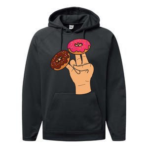 2 In The Pink 1 In The Stink Dirty Humor Donut Performance Fleece Hoodie