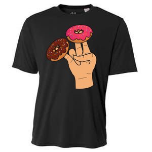 2 In The Pink 1 In The Stink Dirty Humor Donut Cooling Performance Crew T-Shirt