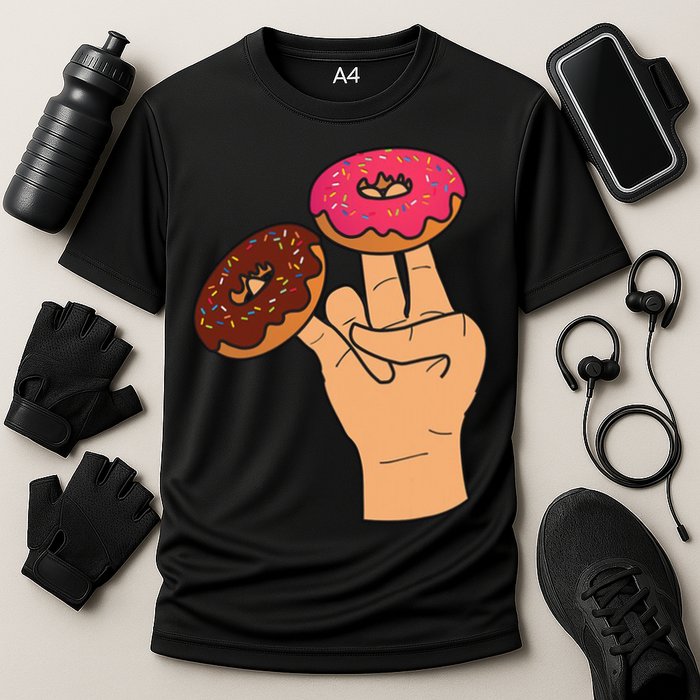 2 In The Pink 1 In The Stink Dirty Humor Donut Performance Shirt