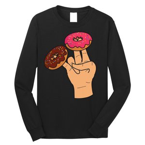 2 In The Pink 1 In The Stink Dirty Humor Donut Long Sleeve Shirt