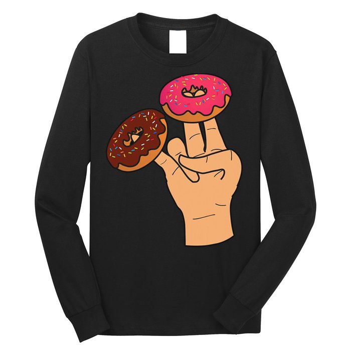 2 In The Pink 1 In The Stink Dirty Humor Donut Long Sleeve Shirt