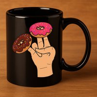 2 In The Pink 1 In The Stink Dirty Humor Donut 11oz C Handle Ceramic Mug
