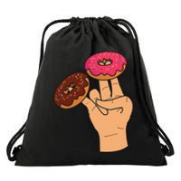 2 In The Pink 1 In The Stink Dirty Humor Donut Drawstring Bag