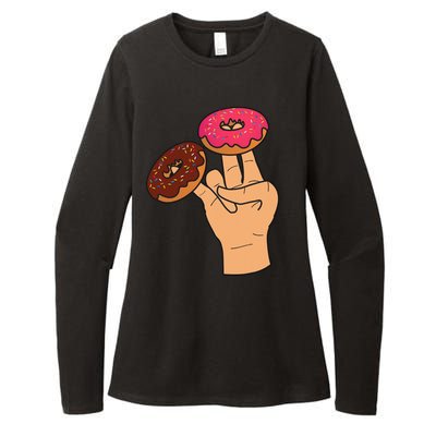 2 In The Pink 1 In The Stink Dirty Humor Donut Womens CVC Long Sleeve Shirt