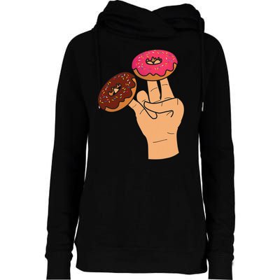 2 In The Pink 1 In The Stink Dirty Humor Donut Womens Funnel Neck Pullover Hood