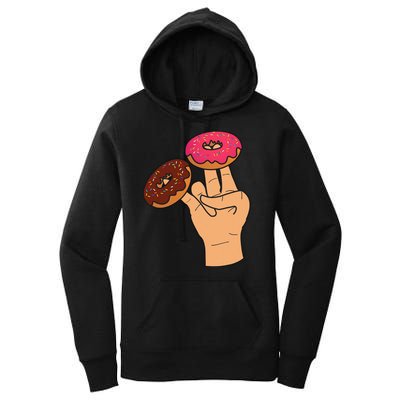 2 In The Pink 1 In The Stink Dirty Humor Donut Women's Pullover Hoodie