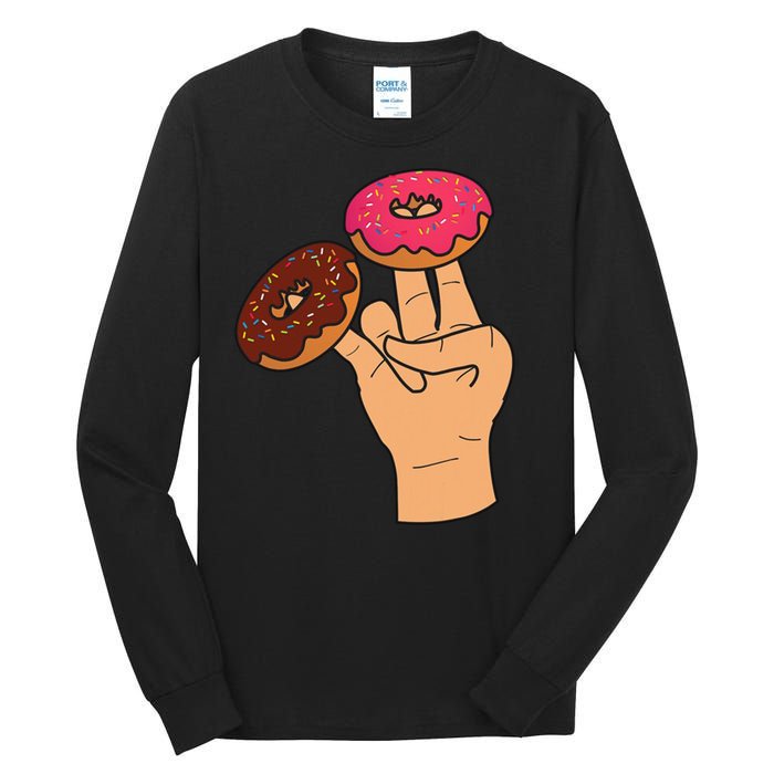 2 In The Pink 1 In The Stink Dirty Humor Donut Tall Long Sleeve T-Shirt