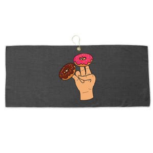 2 In The Pink 1 In The Stink Dirty Humor Donut Large Microfiber Waffle Golf Towel