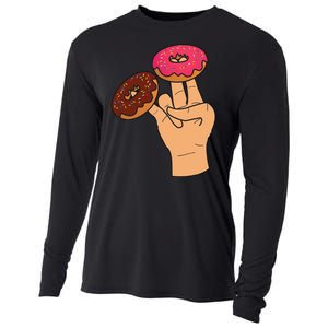 2 In The Pink 1 In The Stink Dirty Humor Donut Cooling Performance Long Sleeve Crew