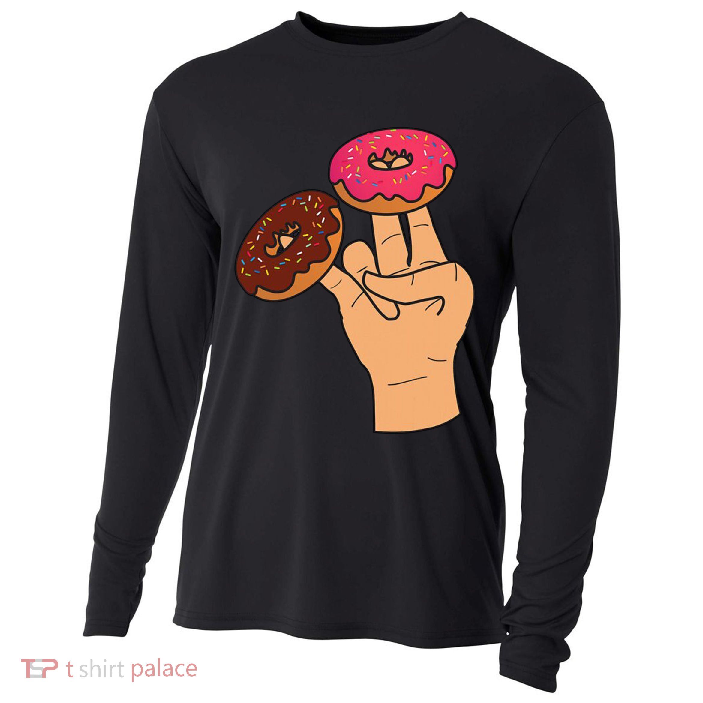 2 In The Pink 1 In The Stink Dirty Humor Donut Cooling Performance Long Sleeve Crew