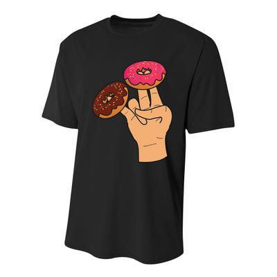 2 In The Pink 1 In The Stink Dirty Humor Donut Youth Performance Sprint T-Shirt