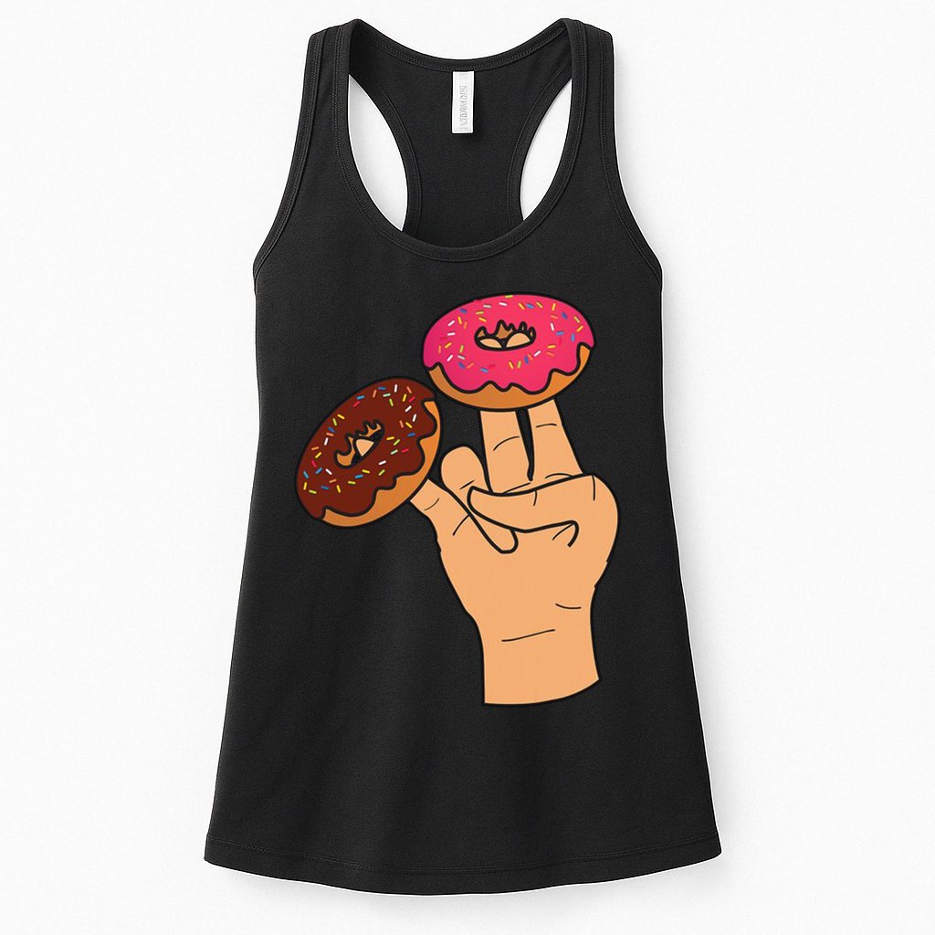 2 In The Pink 1 In The Stink Dirty Humor Donut Womens Tank Top