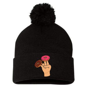 2 In The Pink 1 In The Stink Dirty Humor Donut Pom Pom 12in Knit Beanie