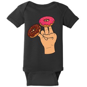 2 In The Pink 1 In The Stink Dirty Humor Donut Baby Bodysuit