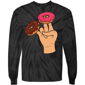 2 In The Pink 1 In The Stink Dirty Humor Donut Tie-Dye Long Sleeve Shirt