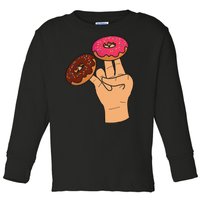 2 In The Pink 1 In The Stink Dirty Humor Donut Toddler Long Sleeve Shirt