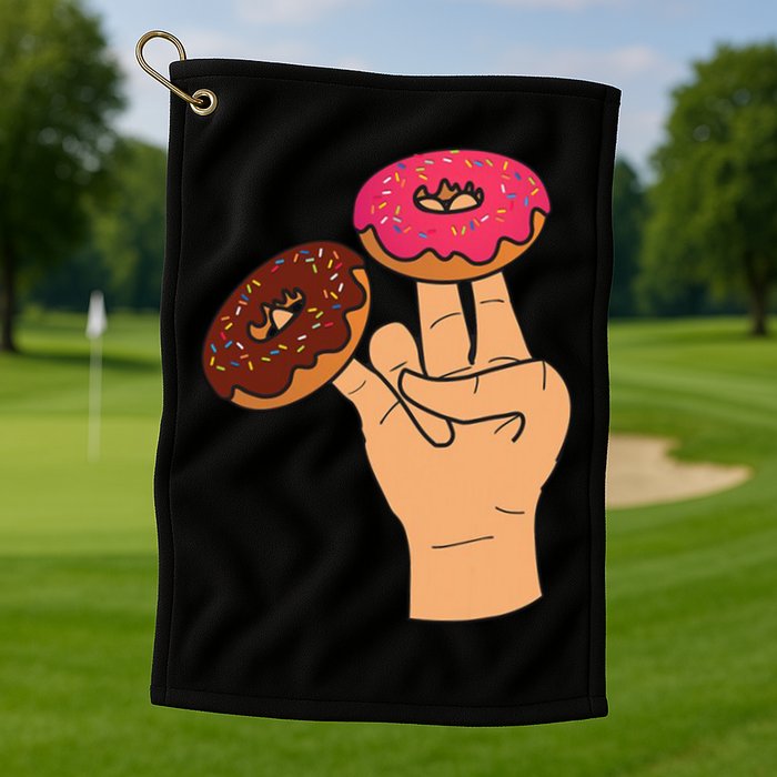 2 In The Pink 1 In The Stink Dirty Humor Donut Golf Towel