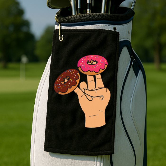 2 In The Pink 1 In The Stink Dirty Humor Donut Golf Towel