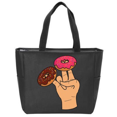 2 In The Pink 1 In The Stink Dirty Humor Donut Zip Tote Bag