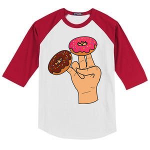 2 In The Pink 1 In The Stink Dirty Humor Donut Kids Colorblock Raglan Jersey