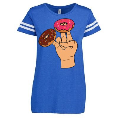 2 In The Pink 1 In The Stink Dirty Humor Donut Enza Ladies Jersey Football T-Shirt