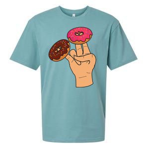 2 In The Pink 1 In The Stink Dirty Humor Donut Sueded Cloud Jersey T-Shirt