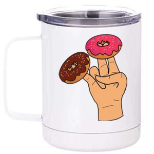 2 In The Pink 1 In The Stink Dirty Humor Donut 12 oz Stainless Steel Tumbler Cup