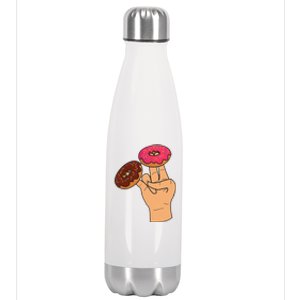 2 In The Pink 1 In The Stink Dirty Humor Donut Stainless Steel Insulated Water Bottle