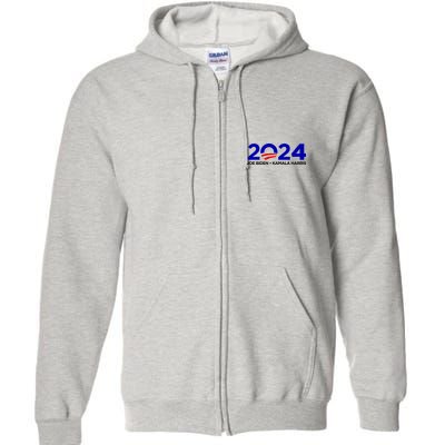 2024 Joe Biden Kamala Harris Full Zip Hoodie