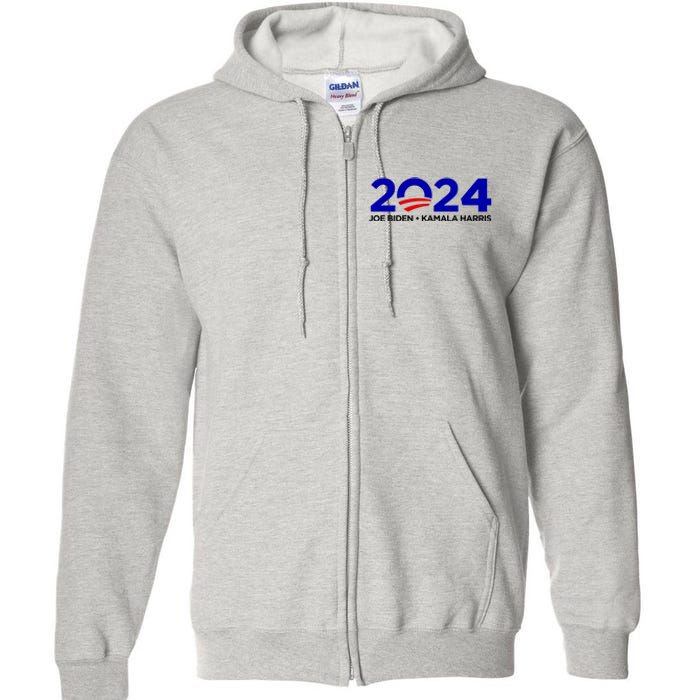 2024 Joe Biden Kamala Harris Full Zip Hoodie